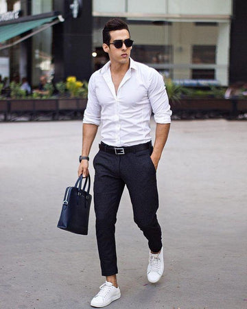 Men Solid White Slim Fit Shirt | Full Sleeve | Premium Formal & Casual Wear