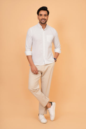 04-Linen Cotton Oxford White