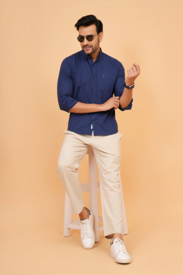 04-Linen Cotton Oxford Blue