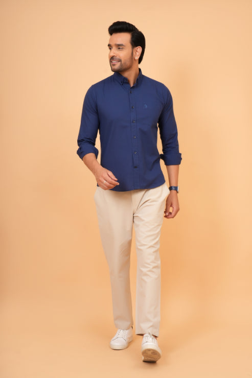 04-Linen Cotton Oxford Blue